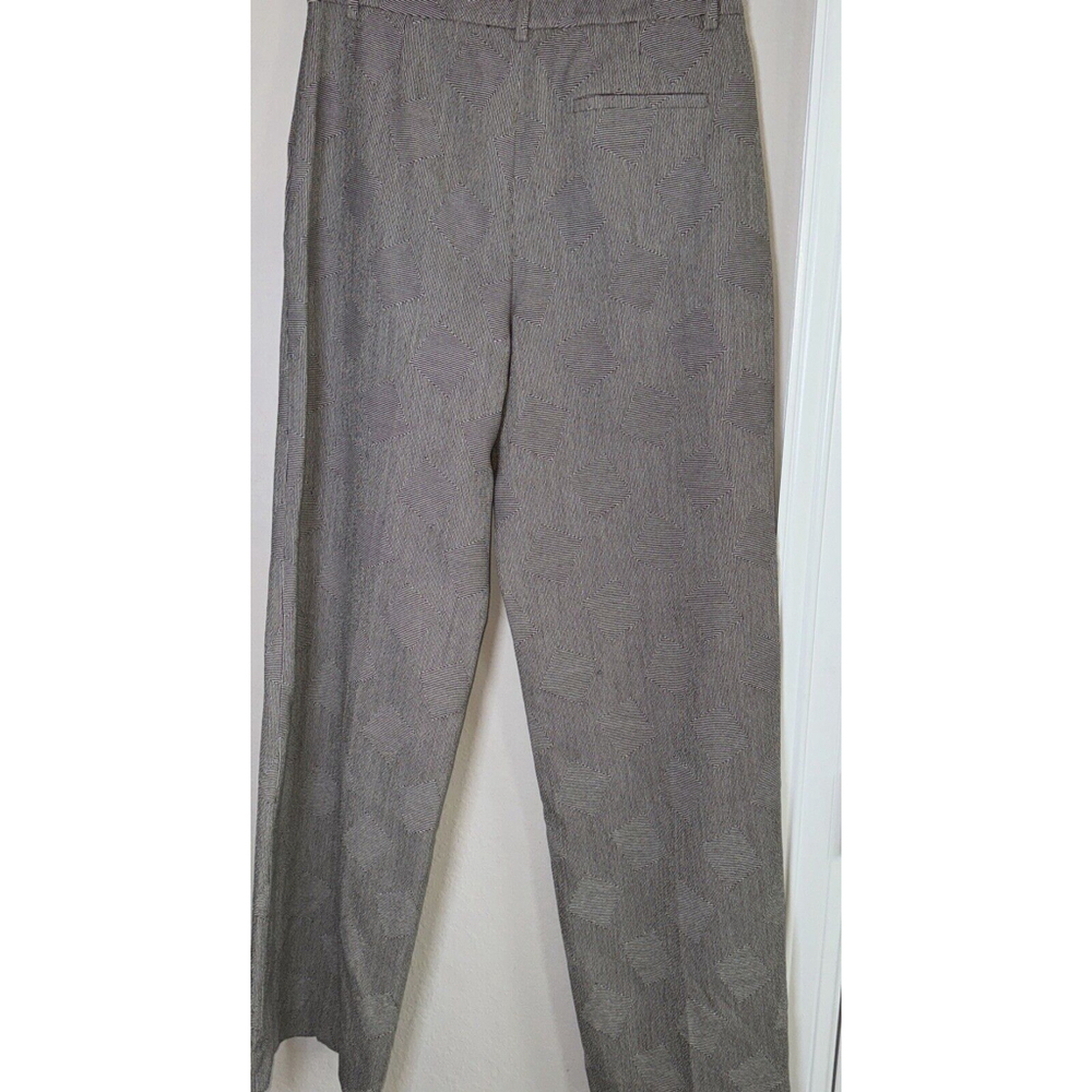 Theory Womens Fluid Wool Jqd Every Brown Wide Trouser Pants - Picture 7 of 15
